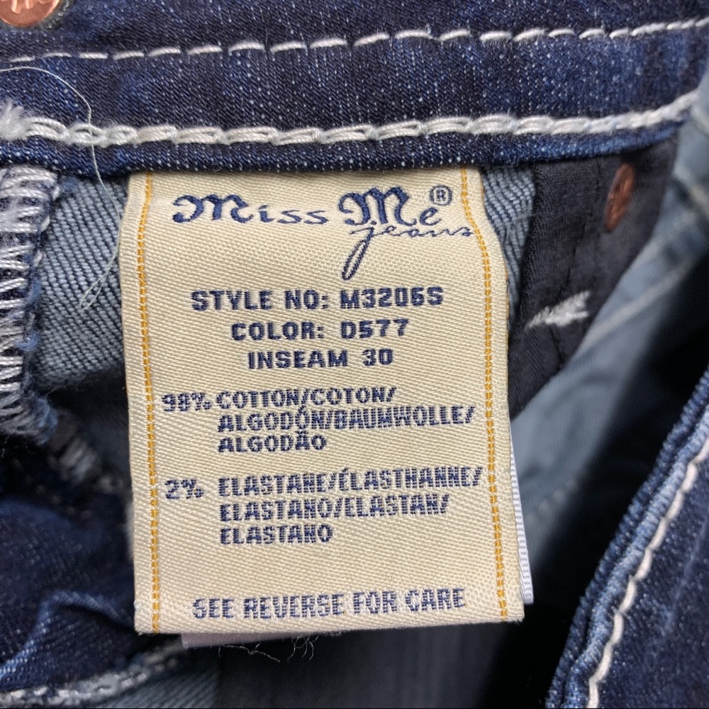 Miss Me Fleur de lis Dark Hailey Skinny Jeans 28 - Picture 5 of 11